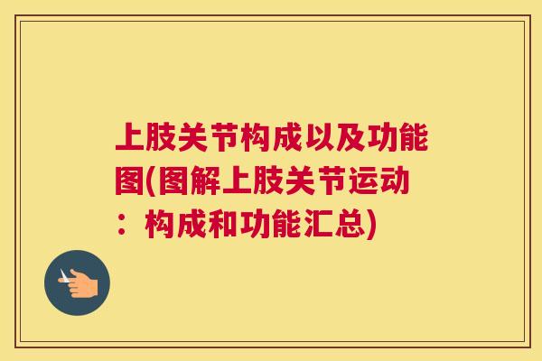 上肢关节构成以及功能图(图解上肢关节运动：构成和功能汇总)