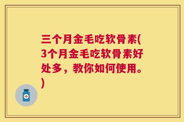 三个月金毛吃软骨素(3个月金毛吃软骨素好处多，教你如何使用。)