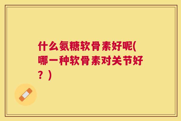 什么氨糖软骨素好呢(哪一种软骨素对关节好？)