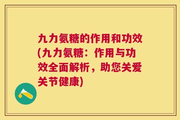 九力氨糖的作用和功效(九力氨糖：作用与功效全面解析，助您关爱关节健康)