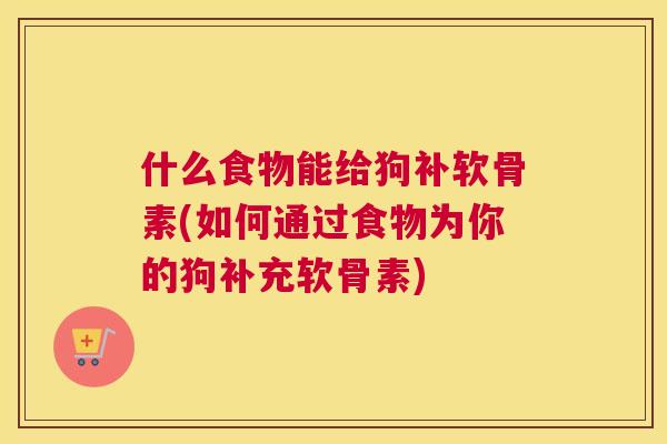 什么食物能给狗补软骨素(如何通过食物为你的狗补充软骨素)