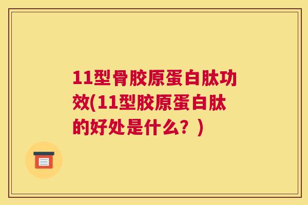 11型骨胶原蛋白肽功效(11型胶原蛋白肽的好处是什么？)