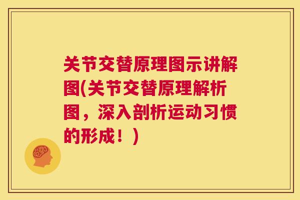 关节交替原理图示讲解图(关节交替原理解析图，深入剖析运动习惯的形成！)