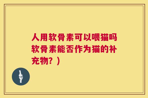 人用软骨素可以喂猫吗软骨素能否作为猫的补充物？)