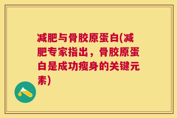减肥与骨胶原蛋白(减肥专家指出，骨胶原蛋白是成功瘦身的关键元素)