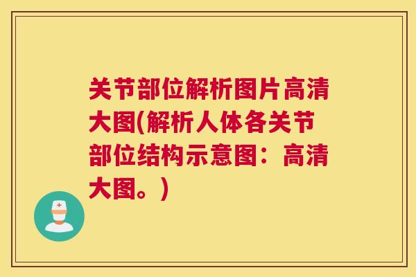 关节部位解析图片高清大图(解析人体各关节部位结构示意图:高清大图。)