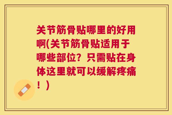 关节筋骨贴哪里的好用啊(关节筋骨贴适用于哪些部位?只需贴在身体这里就可以缓解!) 关节筋骨贴哪里的好用啊(关节筋骨贴适用于哪些部位?只需贴在身体这里就可以缓解!)