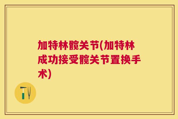 加特林髋关节(加特林成功接受髋关节置换手术)