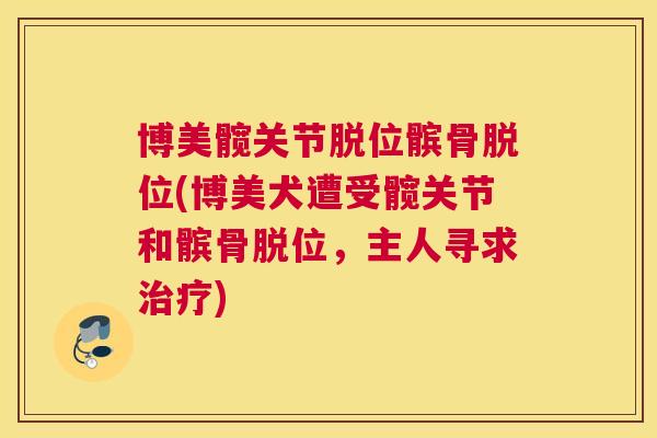 博美髋关节脱位髌骨脱位(博美犬遭受髋关节和髌骨脱位,主人寻求) 博美髋关节脱位髌骨脱位(博美犬遭受髋关节和髌骨脱位,主人寻求)