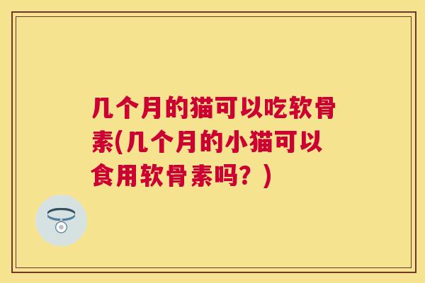 几个月的猫可以吃软骨素(几个月的小猫可以食用软骨素吗?) 几个月的猫可以吃软骨素(几个月的小猫可以食用软骨素吗?)