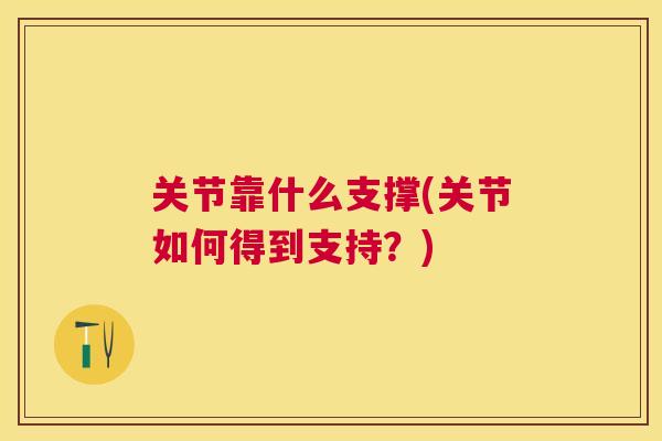关节靠什么支撑(关节如何得到支持?) 关节靠什么支撑(关节如何得到支持?)