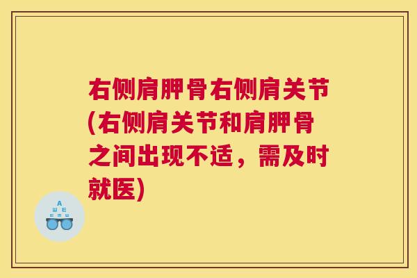 右侧肩胛骨右侧肩关节(右侧肩关节和肩胛骨之间出现不适,需及时就医)