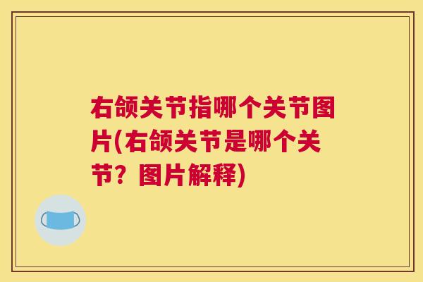 右颌关节指哪个关节图片(右颌关节是哪个关节？图片解释)