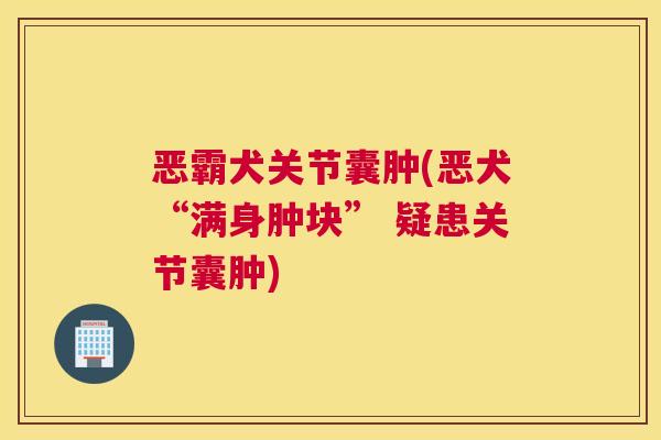 恶霸犬关节囊肿(恶犬“满身肿块” 疑患关节囊肿)