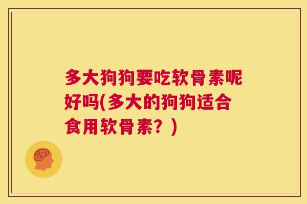 多大狗狗要吃软骨素呢好吗(多大的狗狗适合食用软骨素?)