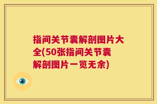 指间关节囊解剖图片大全(50张指间关节囊解剖图片一览无余)