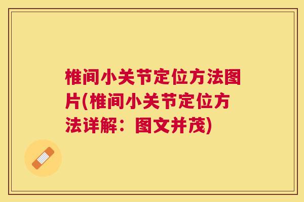 椎间小关节定位方法图片(椎间小关节定位方法详解：图文并茂)