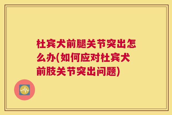 杜宾犬前腿关节突出怎么办(如何应对杜宾犬前肢关节突出问题)