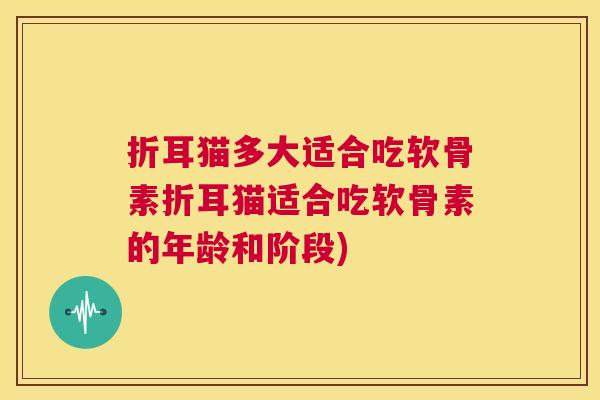 折耳猫多大适合吃软骨素折耳猫适合吃软骨素的年龄和阶段)