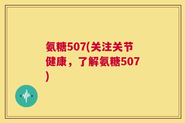 氨糖507(关注关节健康，了解氨糖507)