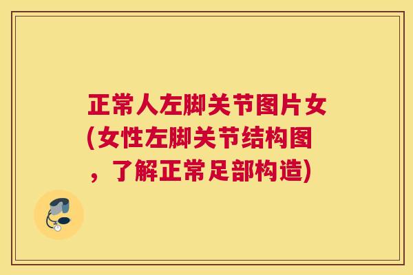 正常人左脚关节图片女(女性左脚关节结构图,了解正常足部构造) 正常人左脚关节图片女(女性左脚关节结构图,了解正常足部构造)