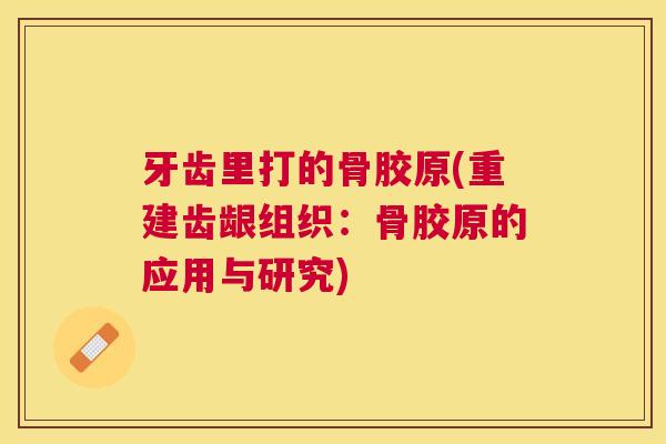 牙齿里打的骨胶原(重建齿龈组织:骨胶原的应用与研究)