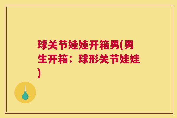 球关节娃娃开箱男(男生开箱：球形关节娃娃)