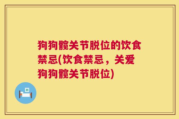 狗狗髋关节脱位的饮食禁忌(饮食禁忌,关爱狗狗髋关节脱位) 狗狗髋关节脱位的饮食禁忌(饮食禁忌,关爱狗狗髋关节脱位)