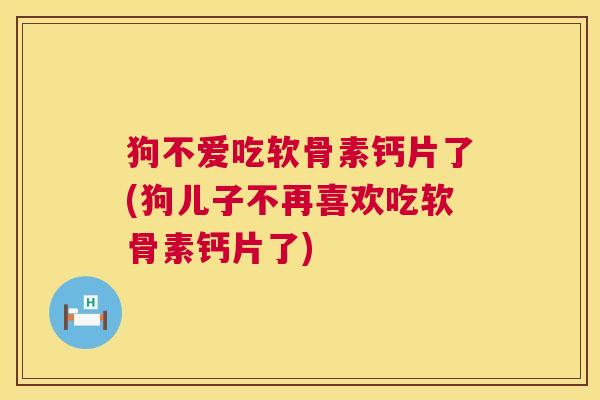 狗不爱吃软骨素钙片了(狗儿子不再喜欢吃软骨素钙片了)