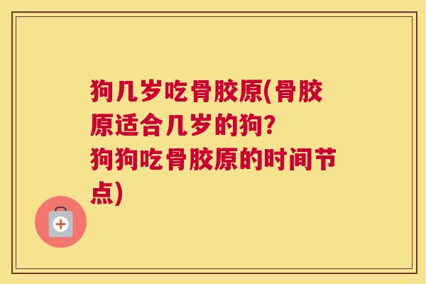 狗几岁吃骨胶原(骨胶原适合几岁的狗? 狗狗吃骨胶原的时间节点)