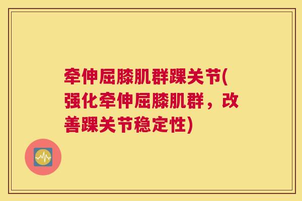 牵伸屈膝肌群踝关节(强化牵伸屈膝肌群，改善踝关节稳定性)