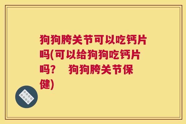 狗狗胯关节可以吃钙片吗(可以给狗狗吃钙片吗? 狗狗胯关节保健)