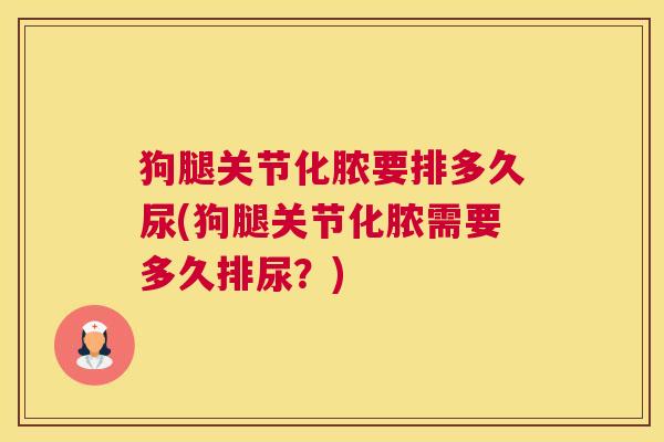 狗腿关节化脓要排多久尿(狗腿关节化脓需要多久排尿?) 狗腿关节化脓要排多久尿(狗腿关节化脓需要多久排尿?)