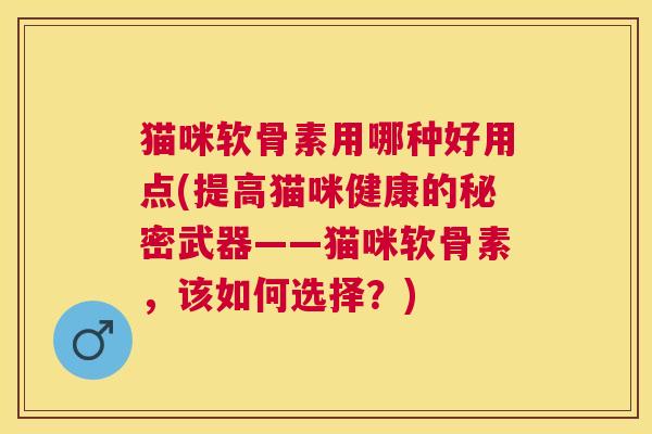 猫咪软骨素用哪种好用点(提高猫咪健康的秘密武器——猫咪软骨素,该如何选择?)