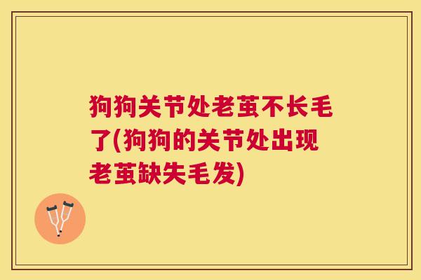 狗狗关节处老茧不长毛了(狗狗的关节处出现老茧缺失毛发)