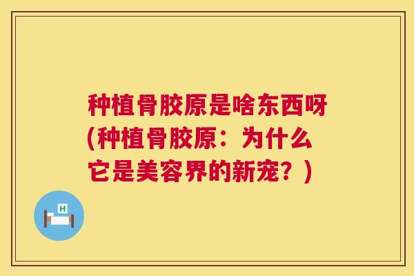 种植骨胶原是啥东西呀(种植骨胶原:为什么它是美容界的新宠?)