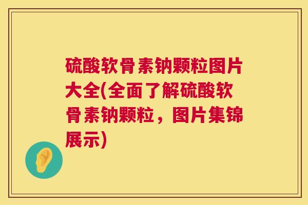 硫酸软骨素钠颗粒图片大全(全面了解硫酸软骨素钠颗粒,图片集锦展示)