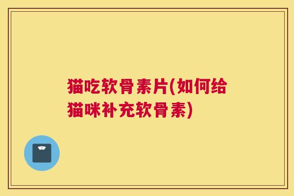 猫吃软骨素片(如何给猫咪补充软骨素)