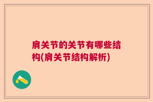 肩关节的关节有哪些结构(肩关节结构解析)