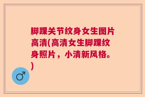 脚踝关节纹身女生图片高清(高清女生脚踝纹身照片,小清新风格。) 脚踝关节纹身女生图片高清(高清女生脚踝纹身照片,小清新风格。)
