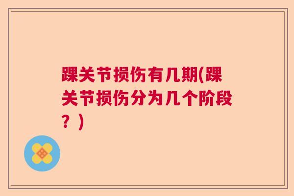 踝关节损伤有几期(踝关节损伤分为几个阶段？)