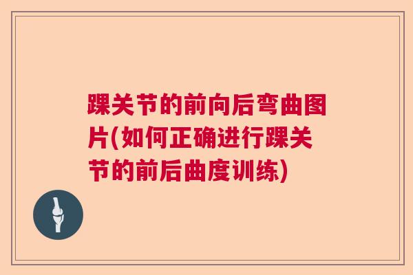 踝关节的前向后弯曲图片(如何正确进行踝关节的前后曲度训练)