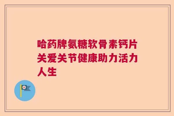 哈药牌氨糖软骨素钙片关爱关节健康助力活力人生