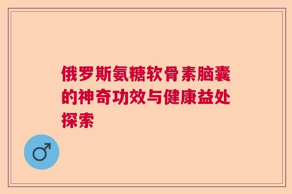 俄罗斯氨糖软骨素脑囊的神奇功效与健康益处探索