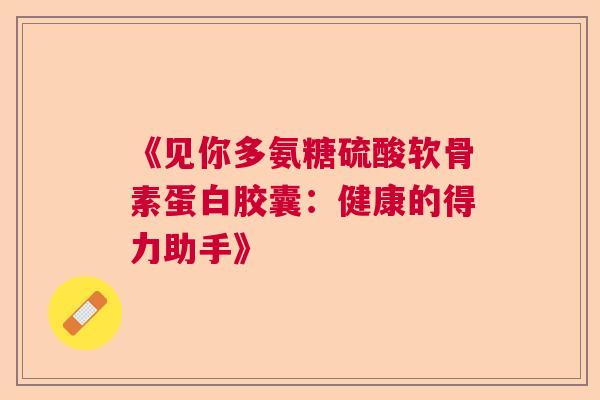 《见你多氨糖硫酸软骨素蛋白胶囊：健康的得力助手》