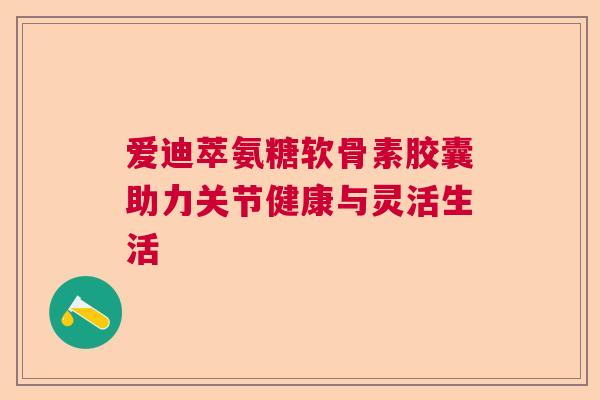 爱迪萃氨糖软骨素胶囊助力关节健康与灵活生活 爱迪萃氨糖软骨素胶囊助力关节健康与灵活生活