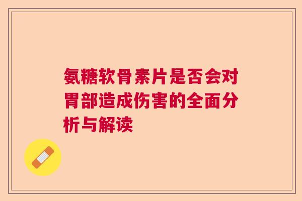 氨糖软骨素片是否会对胃部造成伤害的全面分析与解读