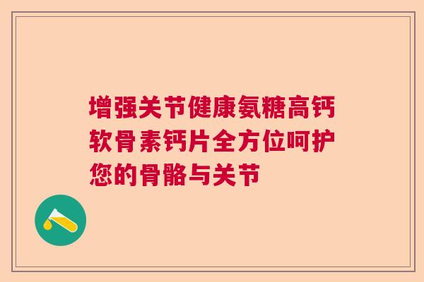 增强关节健康氨糖高钙软骨素钙片全方位呵护您的骨骼与关节