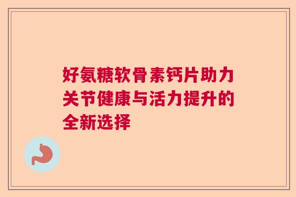 好氨糖软骨素钙片助力关节健康与活力提升的全新选择