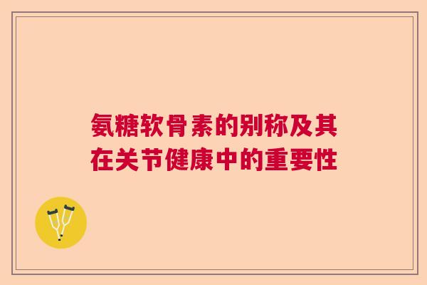 氨糖软骨素的别称及其在关节健康中的重要性